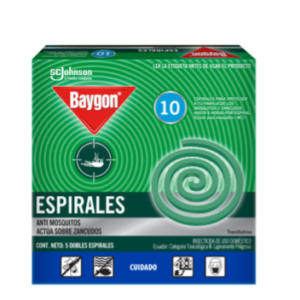 Repelente Baygon Espirales Anti Mosquitos x 10 Unidades